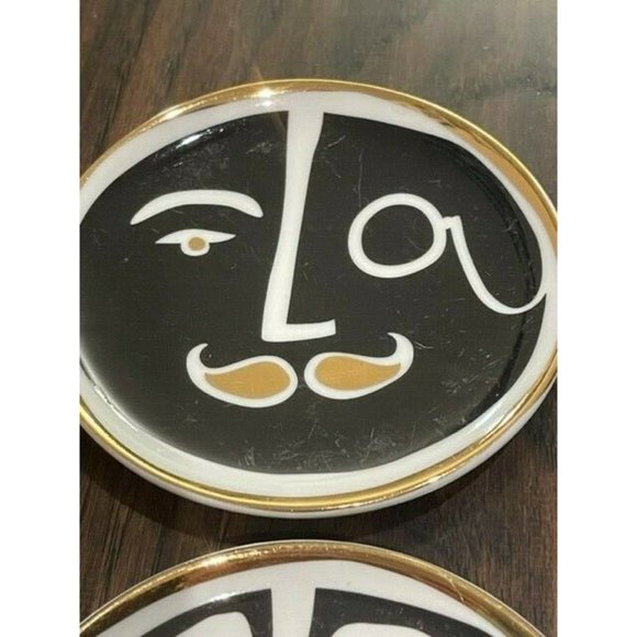 Jonathan Adler Accents Jonathan Adler Set Of 4 Faces Male Female